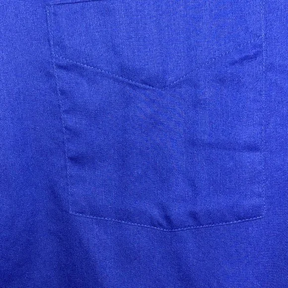 COPY - 2/$20 Van Heusen L/S dress shirt bold blue 17.5 neck  $13 separate - Picture 5 of 5
